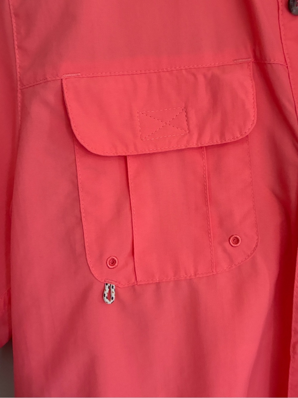 Magellan Coral Gorpcore Hiking Short-Sleeve Button Fishing Gear Shirt Size L - Picture 4 of 8